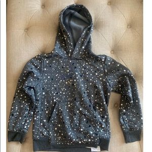 Hurley Hoodie Pullover Sweatshirt with Zipper Pocket, Boys Size 7, Grey